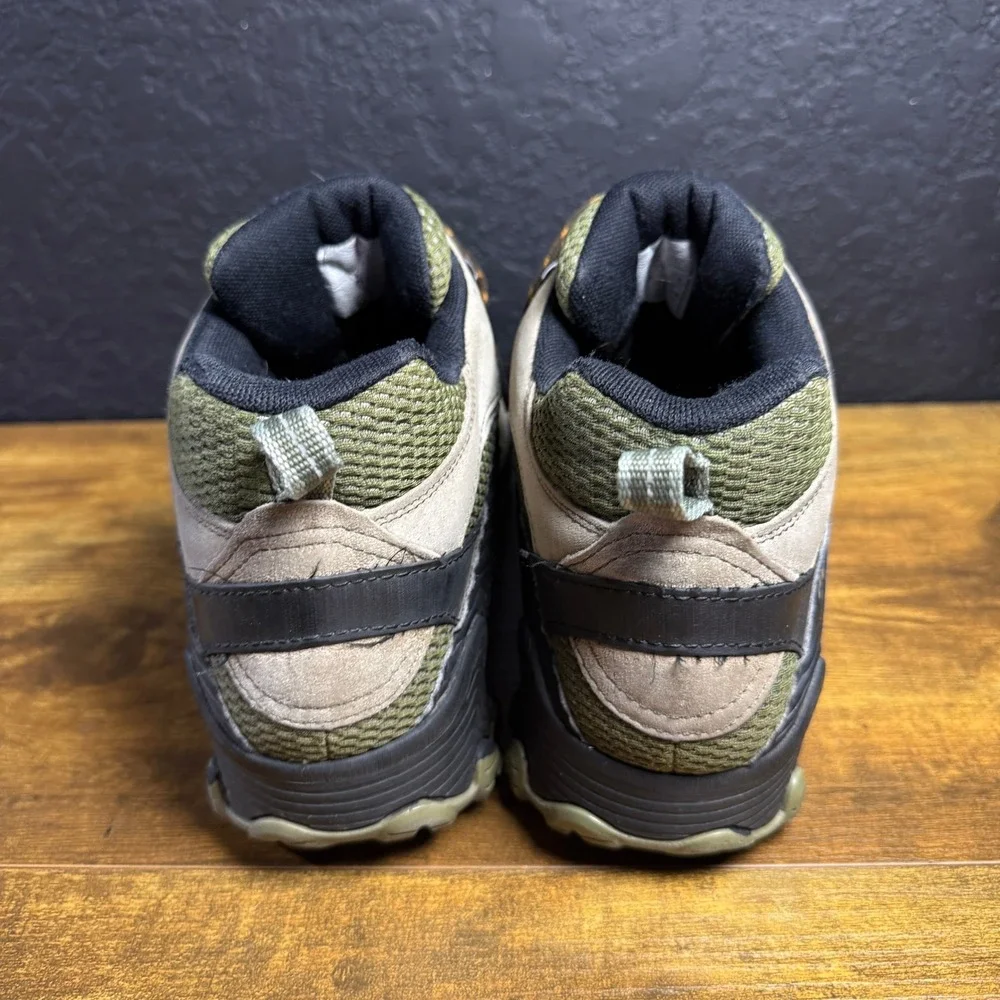 Merrell Moab M-Select DRY Tan Green Suede Mesh Hiking Boots Mens 14